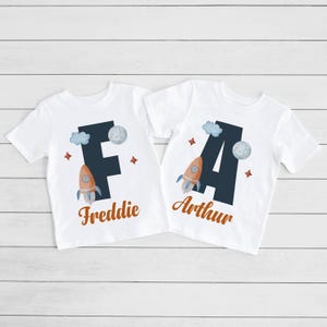 Personalised Children&#39;s Space T-shirt, Birthday Keepsake T-shirt, Children&#39;s Birthday Gift, Children&#39;s Name T-shirt, Girls and Boys T-shirt