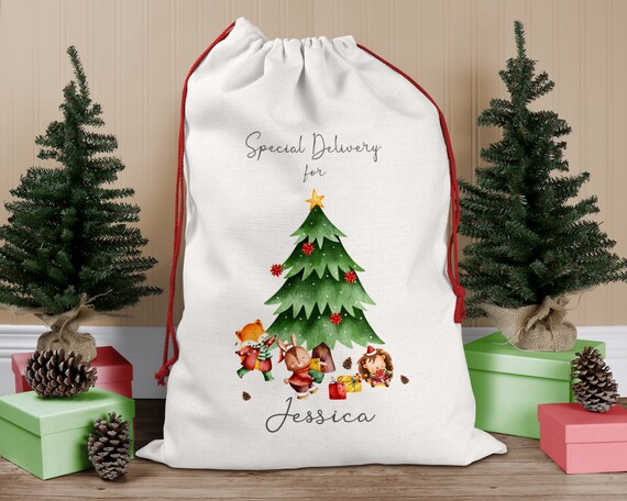 Personalised Christmas Sack Santa Sack Christmas Eve Stocking Christmas Bag Father Christmas Present Bag Christmas Eve Box Etsy Ireland