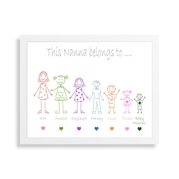 A4 Grandparent Grandad Christmas Nanny Personalised Gift Keepsake birthday