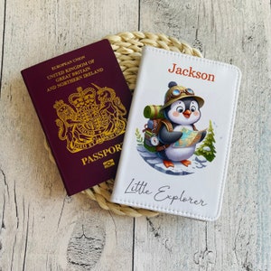 Personalisierter Kinderpass, Passhülle, Passhülle, Urlaubsreisegeschenk, 1.Pass für Kinder, neues Babygeschenk