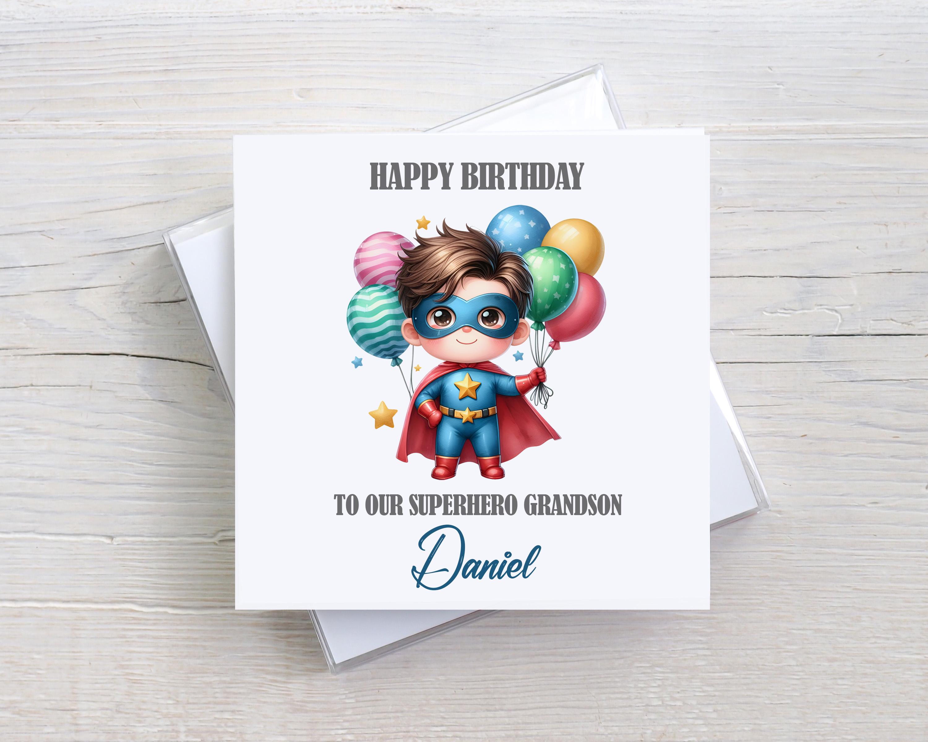 Bright Cards Personalised Captain America Birthday Card – Marvel Avengers, Superhero Theme, Boys