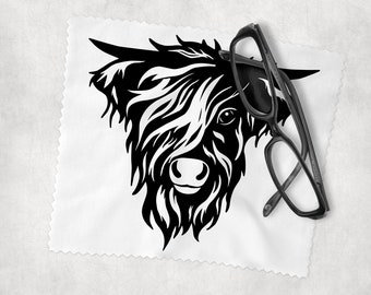 Glasses Lens Cleaning cloth, Watercolour Cow, Soft Cloth for Glasses Spectacles, Lens cleaner, Gift