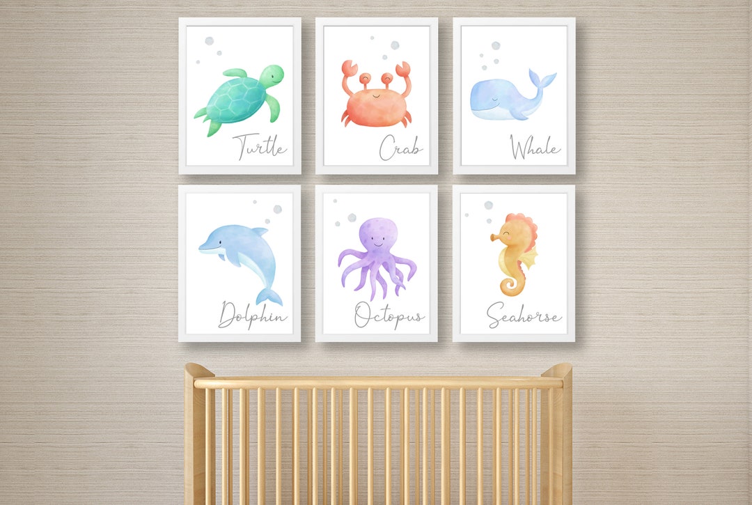 Set of Nautical Nursery Prints , Under the Sea Prints , Ocean Art ...