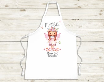 Personalised Flower Girl Apron, Wedding Favour Gift, Flower Girl Gift, Wedding Gifts, Children's Apron for Baking,