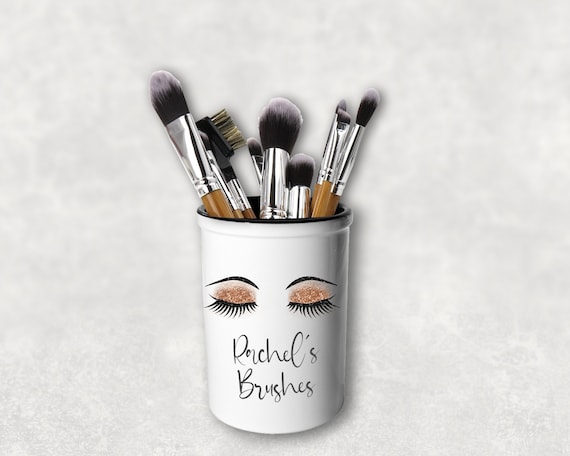 Personalised Make Up Pot Make Up Brush Holder Ceramic Storage