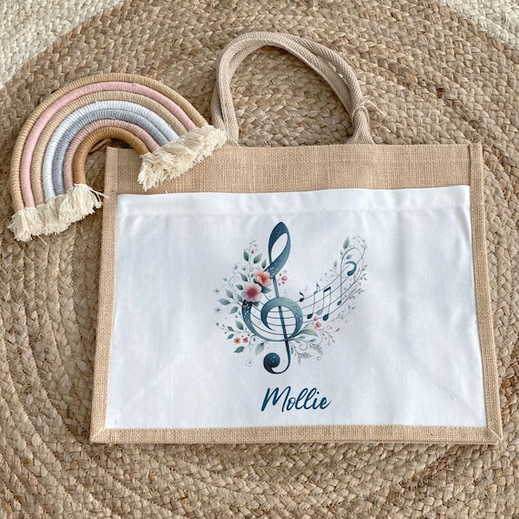 2-tlg. Musik-Leinen-Tragetasche & Make-up-Tasche Mit Motivationssprüchen | Für Fitness-Fans, Workout & Mental Health | Geschenk Für Frauen & Muttertag