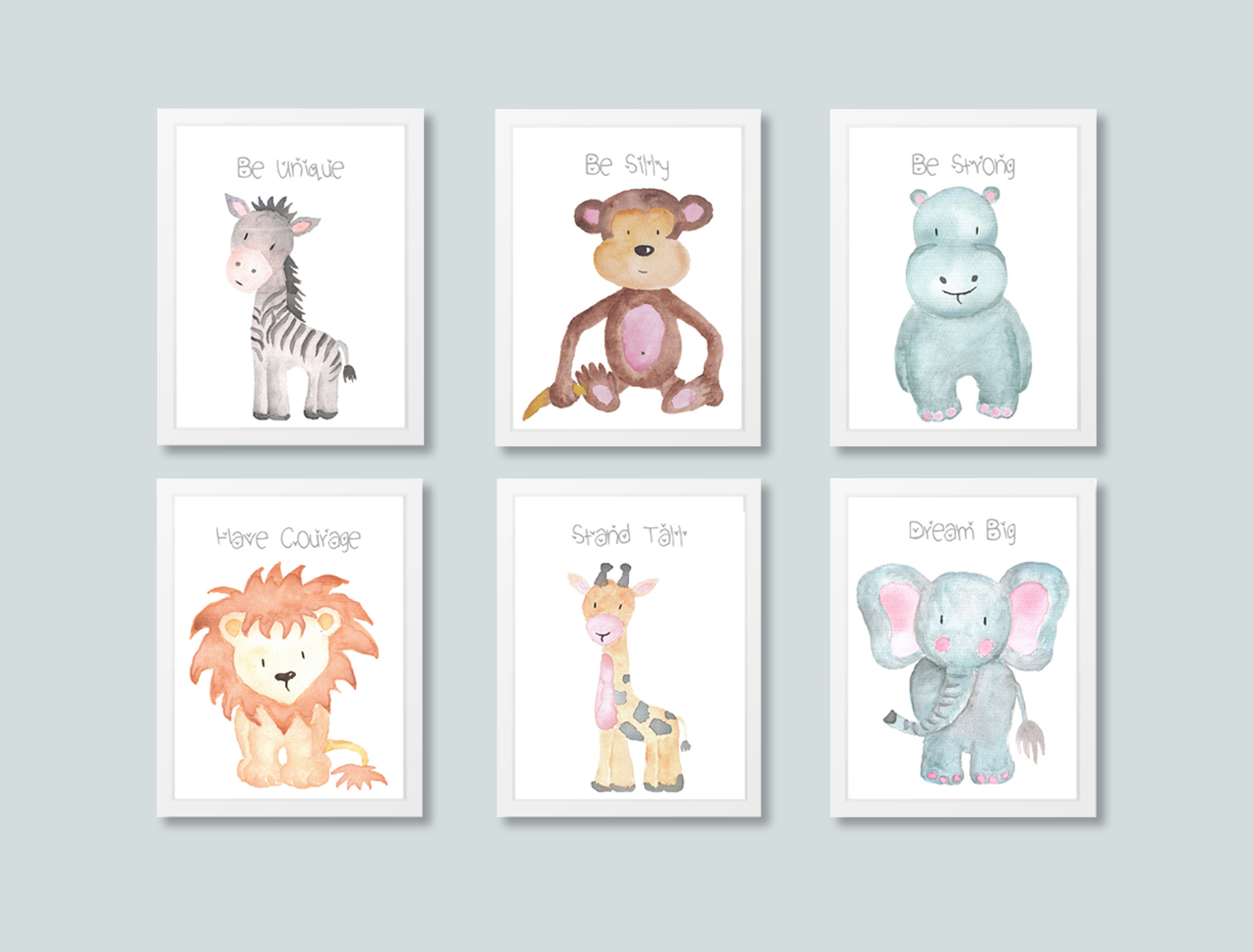 Nursery Prints Jungle Nursery Theme Nursery Wall Art Etsy