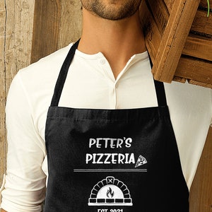 Personalised Pizza Apron Gift, Custom Christmas Gift Cooking Baking Cuisine, Dad, Pizza Oven Gifts, Him, Husband Mens Father's Day Gift image 6