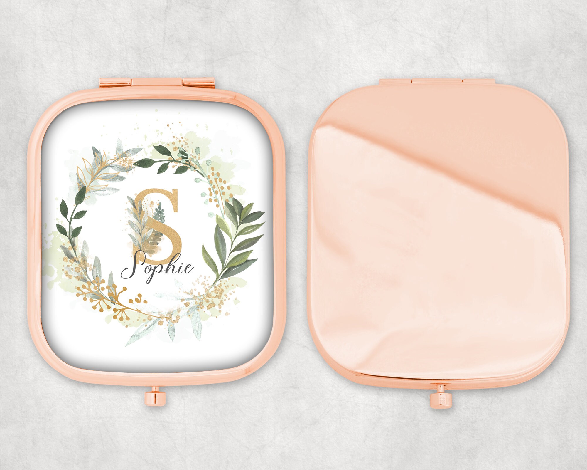 Personalisiertes Taschenspiegel Mit Lasergravur – 6,3 Cm Durchmesser, 1x & 2x Vergrößerung, Geschenk Für Frauen Zu Muttertag, Geburtstag & Mehr