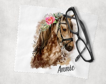Personalised Glasses Lens Cleaning cloth, Horse, Soft Cloth for Glasses Spectacles, Lens cleaner, Gift