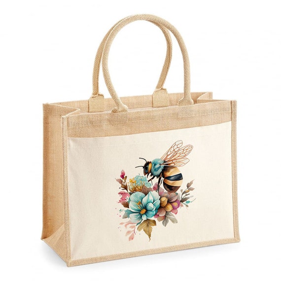 Bee jute bag sales