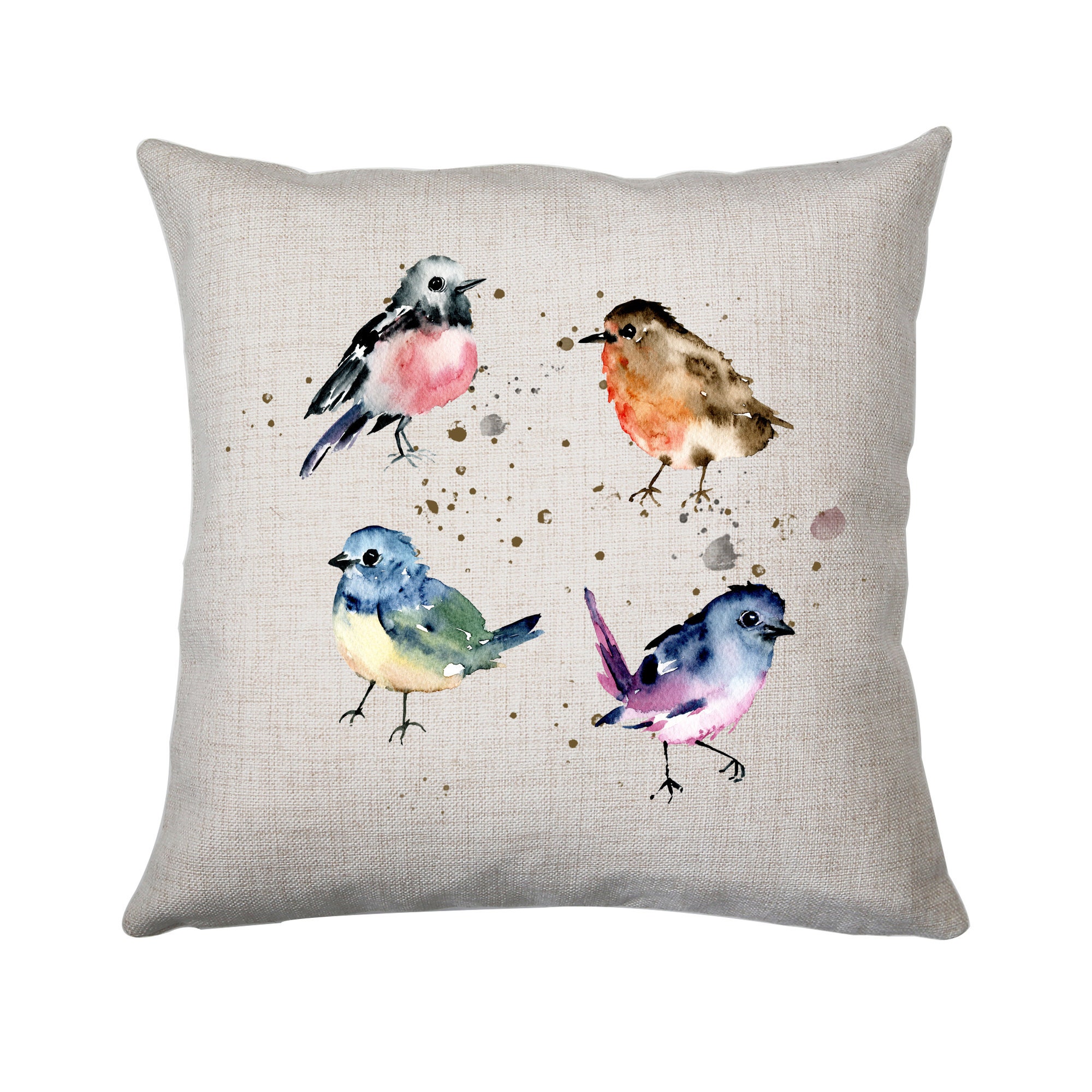 Birds Cushion Scatter Cushion Garden Birds Throw Pillow Etsy
