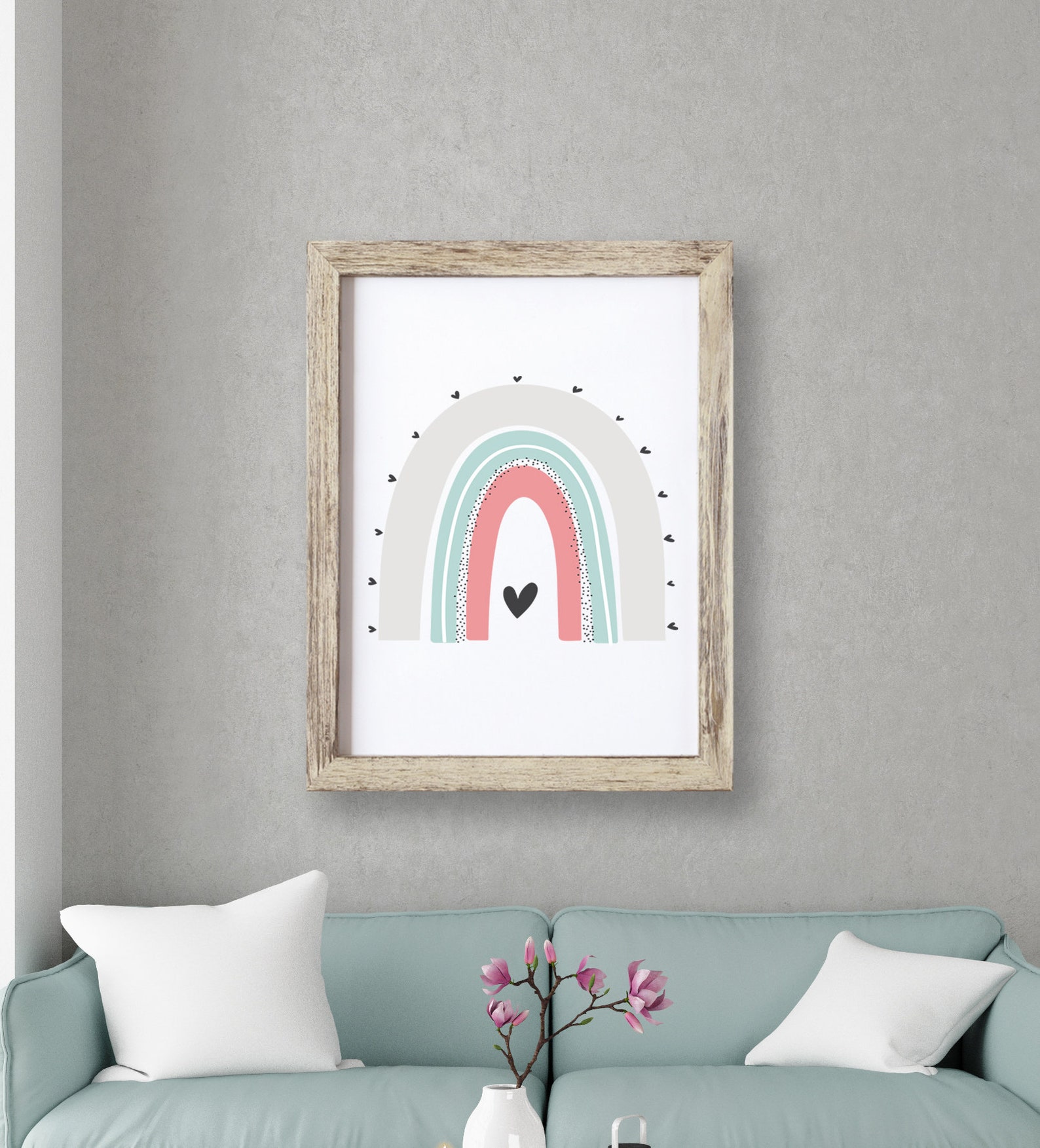 Rainbow Wall Art Rainbow Print Boho Rainbow Art Rainbow Etsy
