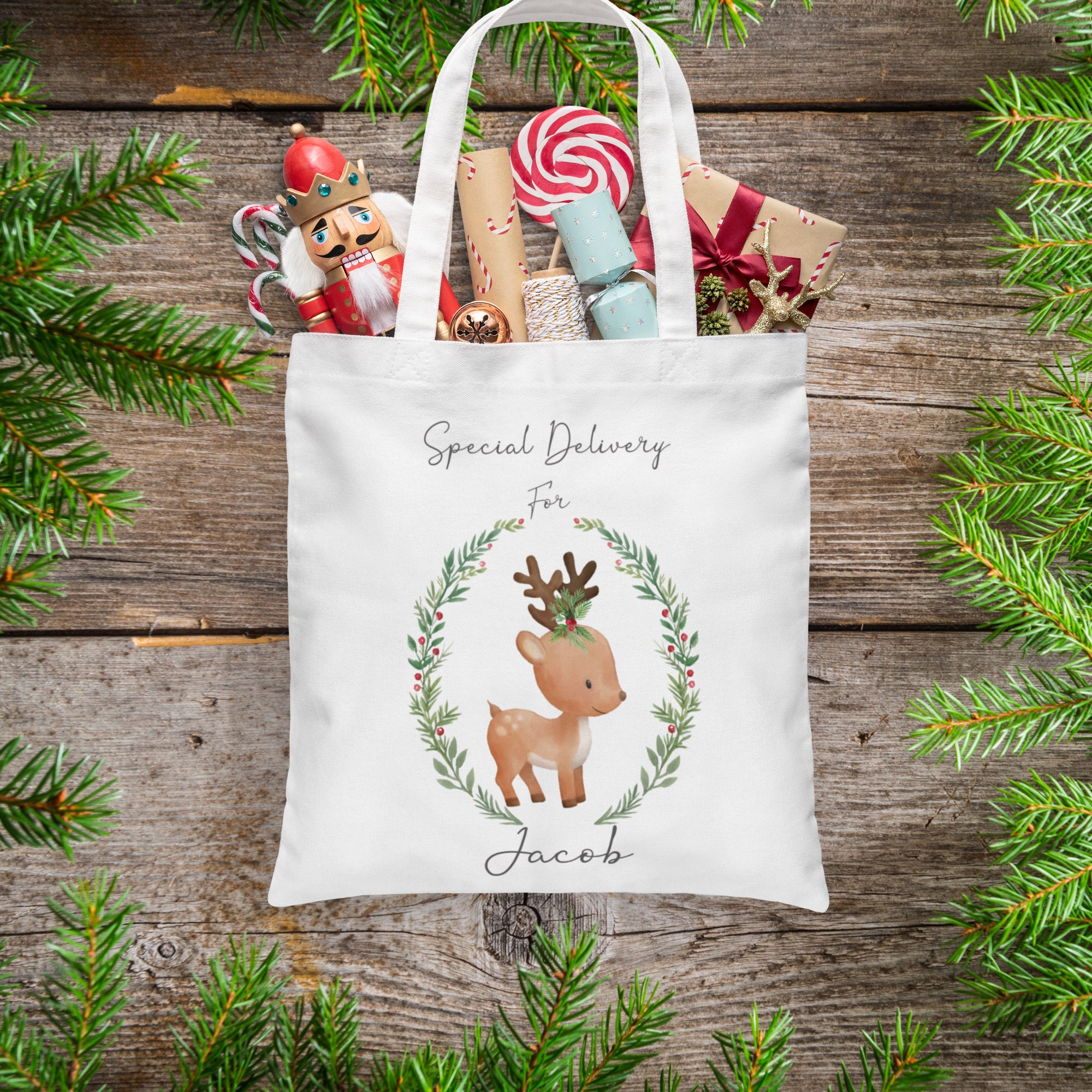 Personalized christmas best sale bag