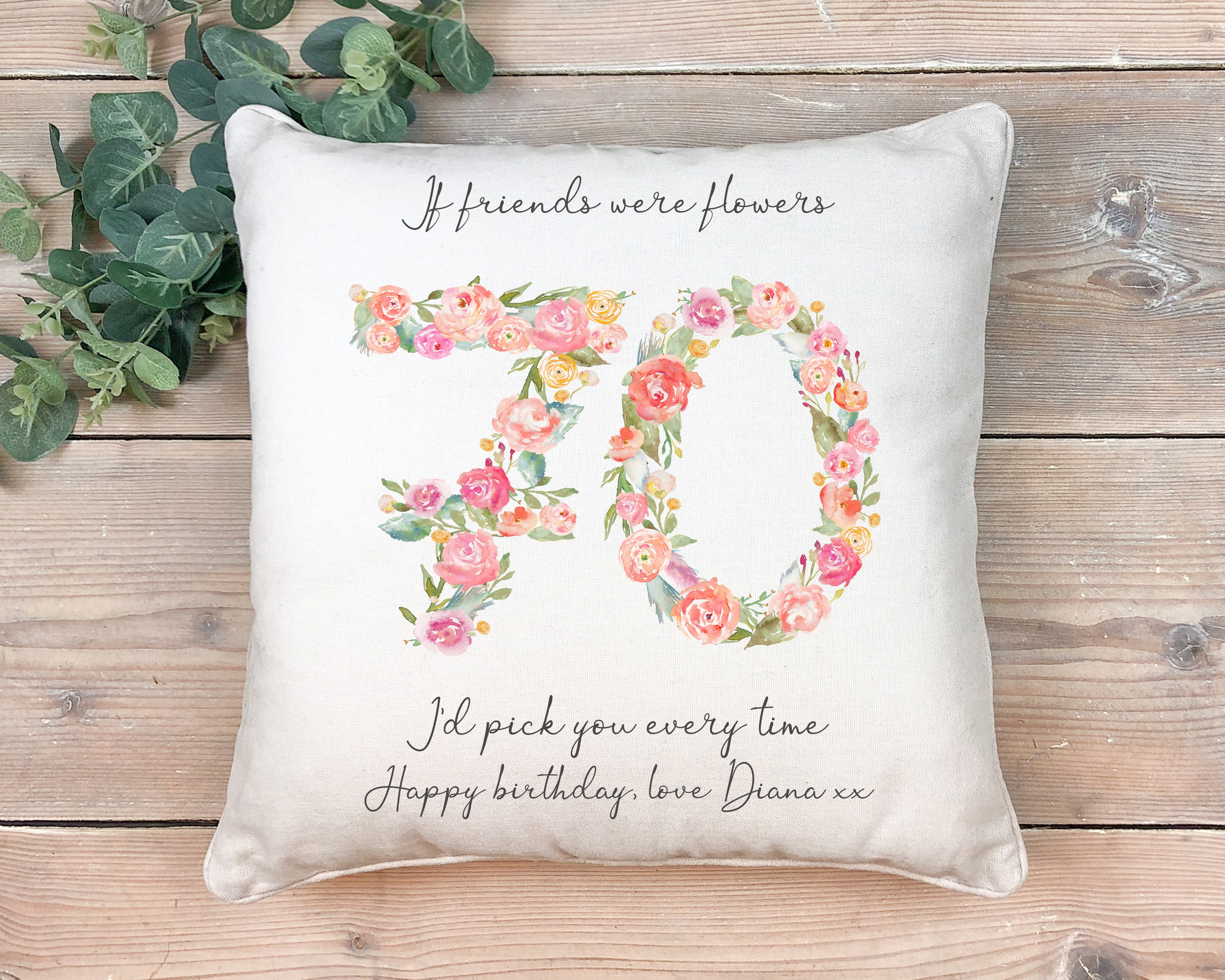 small personalised cushion