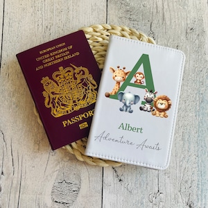 Personalisierter Kinderpass, Dschungel-Passhülle, Passhülle, Urlaubsreisegeschenk, 1.Pass für Kinder, neues Babygeschenk