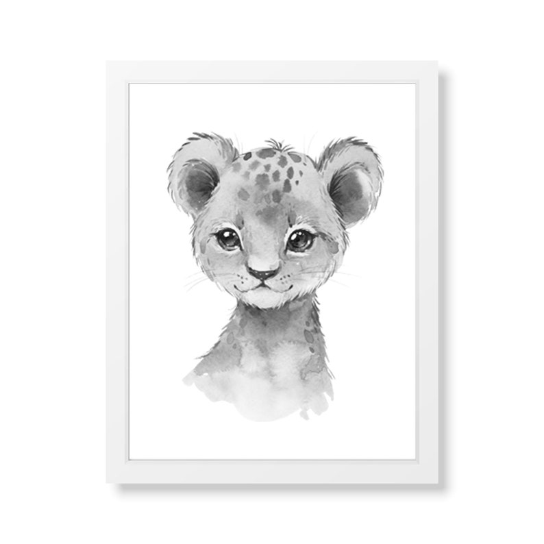 Nursery Wall Picture New Baby Print Watercolour Animals Print Instant Download Nursery Prints Safari Jungle Animals Nursery Decor