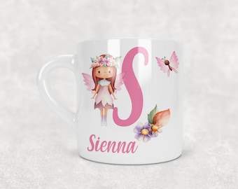 Child's Personalised Ceramic Mug, Kids 6oz Mug, First Mug, Kids Fairy Mug, Gift Son Daughter Grandson Granddaughter