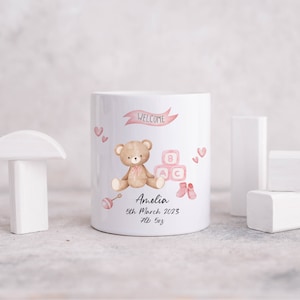 Children&#39;s Kid&#39;s Personalised New Baby Ceramic Money Box, Custom Money Box, New Baby Present Gift, Christening Birthday Christmas Gift