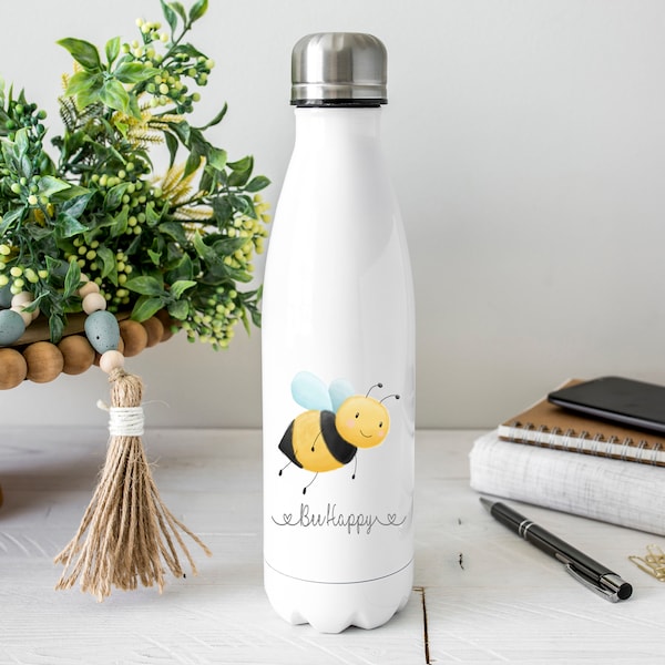 Bumble Bee Insulated Water Bottle , Hot and Cold Drinks , Drinks Flask , Bowling Pin Bottle , Stainless Steel Reusable Water Bottle