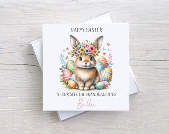 Personalised 1st Easter Card, Baby Easter Card, Card for Daughter Granddaughter Niece Goddaughter, Keepsake Easter Greetings Card