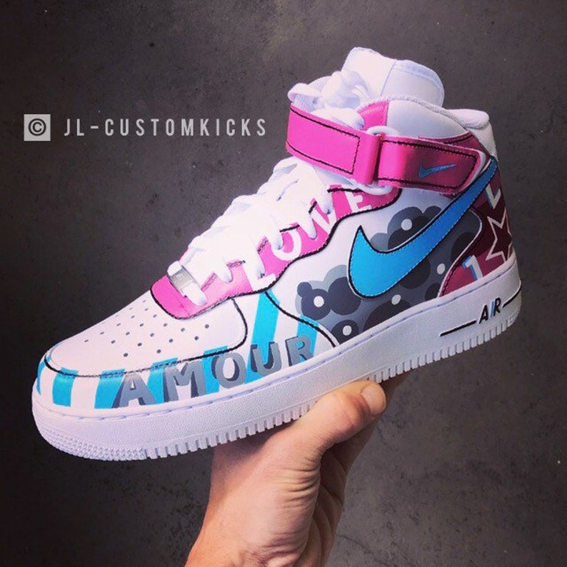 Full Custom Nike Air Force 1 LOVE 2K19 | Etsy