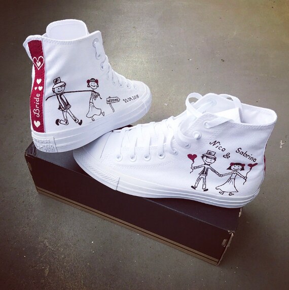 custom wedding chucks
