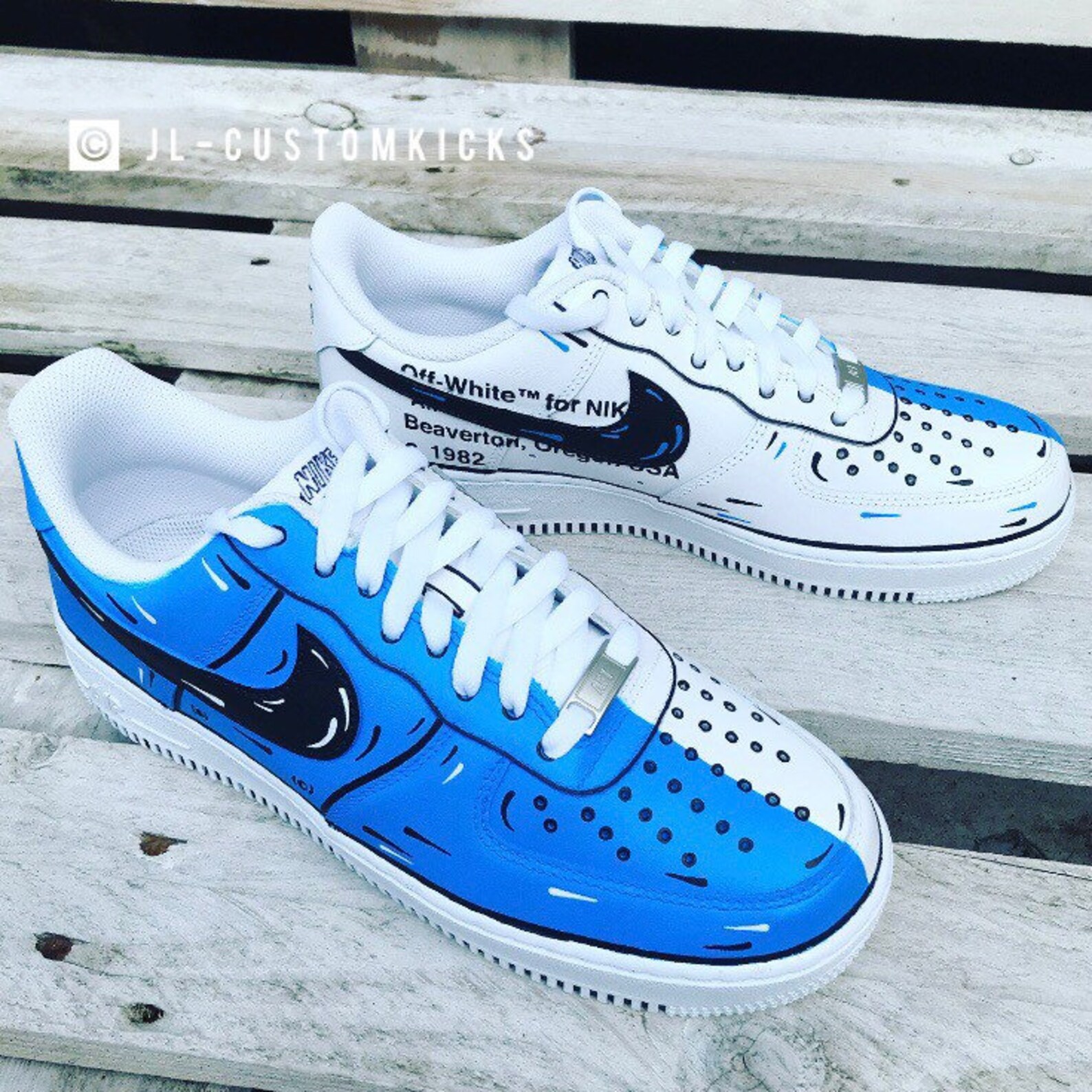 Full Custom Nike Air Force 1 helped comic | Etsy
