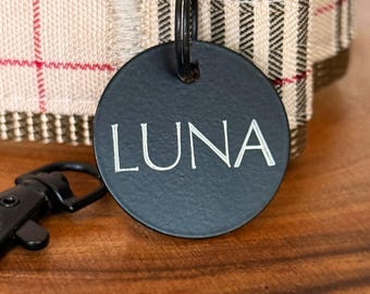 Matte Black Stainless Steel Pet ID Tag – Deep Engraved, Customizable