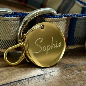Personalized Gold Dog Tag Custom Engraved ID for Dogs Microchip - Cornet