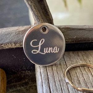 Rugged Aluminum Dog Tag: Thick, Textured Pet ID with Personalized Engraving