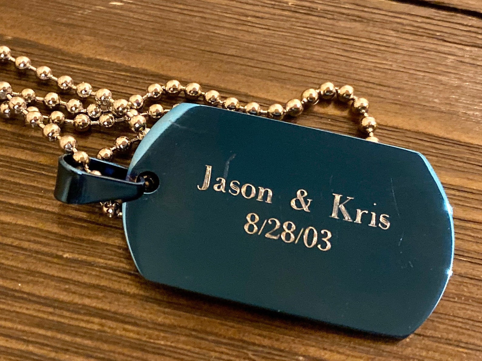 Mens Dog Tag Necklace Stainless Steel Custom Dog Tags Etsy