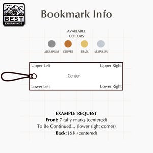 22nd Anniversary Copper Bookmark: Gift for Him or Her image 10