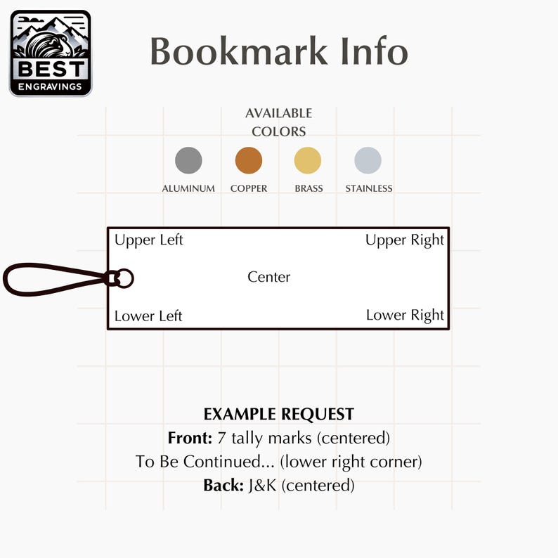 22nd Anniversary Copper Bookmark: Gift for Him or Her image 10