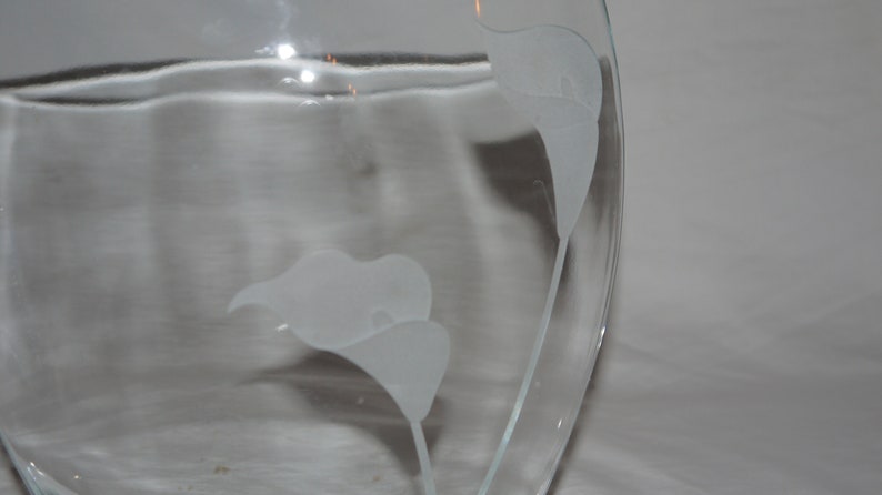 Vintage Mikasa Crystal Calla Lily Ellipse Vase Etsy