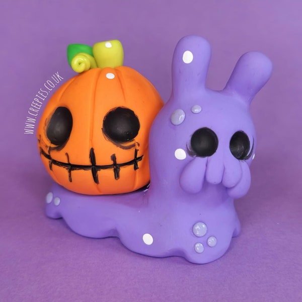 SLIMON, Clay, Handmade, Snail, Halloween, Desk Buddy