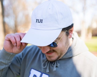 Courtside Embroidered Fraternity Dad Hat / Fraternity Greek Letter Dad Hat / Sweetheart Gift / Customizable Fraternity Sweetheart Hat Gift