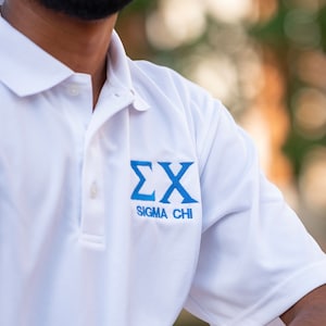 Basic Fraternity Greek Letter Club Polo / Greek Letter Fraternity Golf Polo Shirt / Big Little Family Shirts / Initiation College Gift