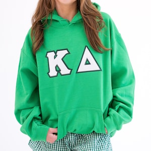 Kappa Delta Greek Letter Hoodie Sweatshirt / Gildan Hoodie Sweatshirt / Big Little Family Letter Hoodie Sweatshirts