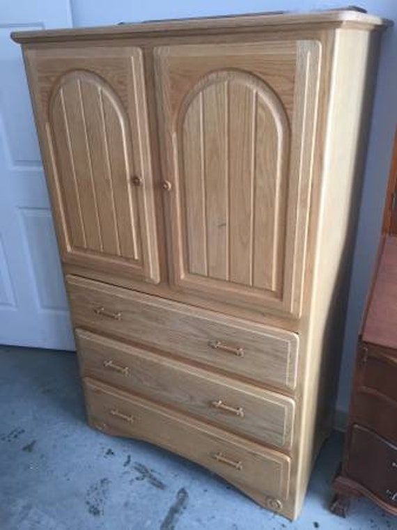 Oak Armoire And Dresser Etsy