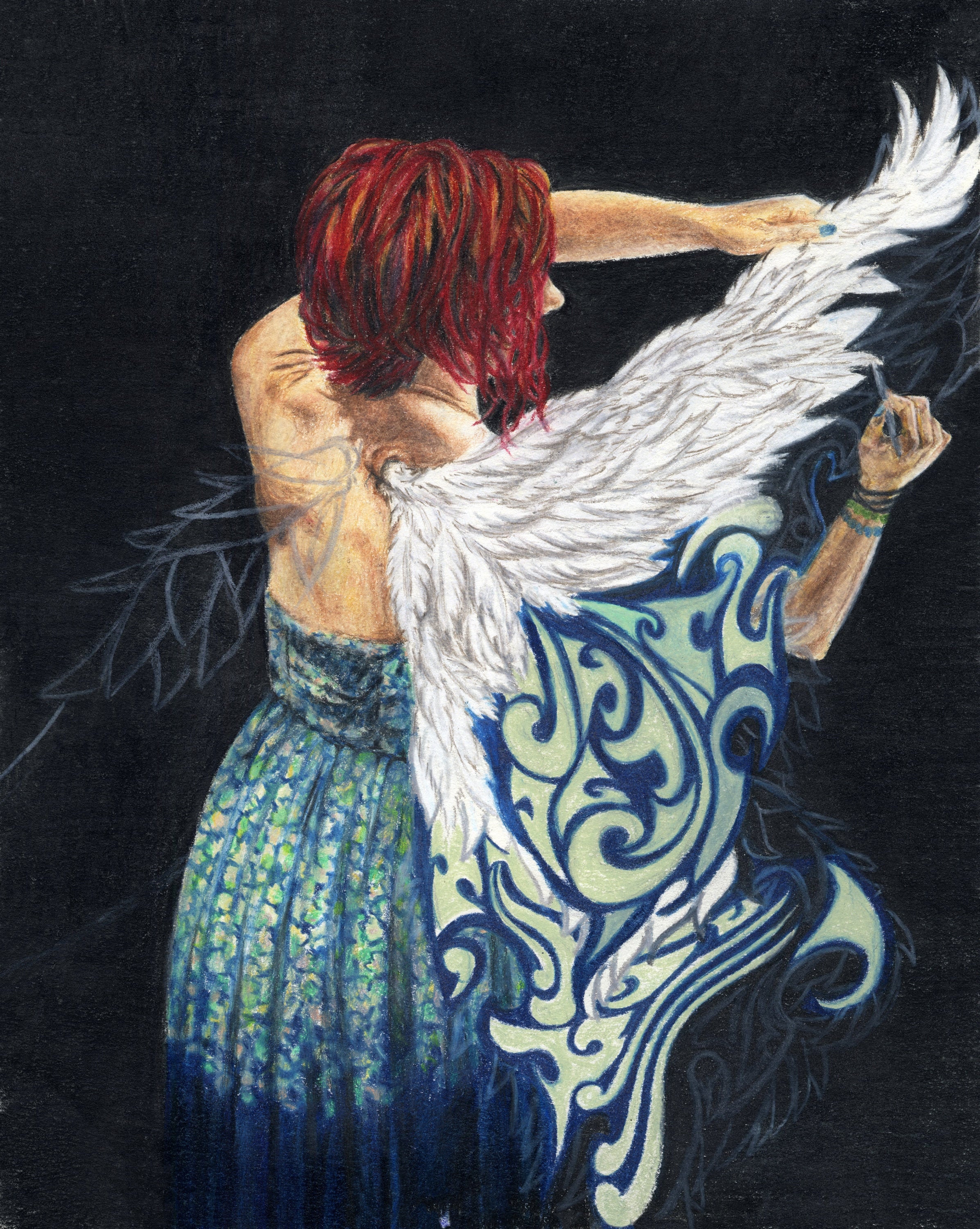 Fantasy Colored Pencil Drawing