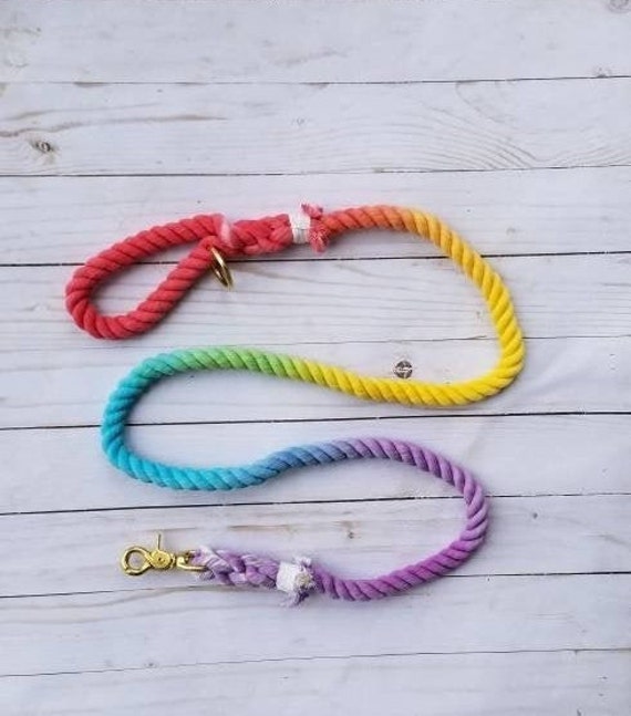 rainbow rope leash
