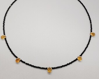 Dainty Spinel Citrine choker