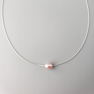 Minimalist Single Pearl Choker Necklace