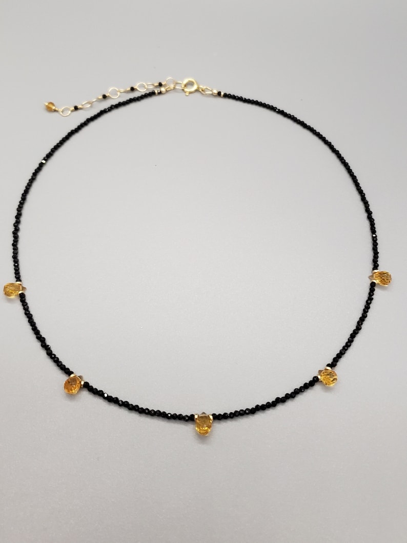 Dainty Spinel Citrine choker image 1