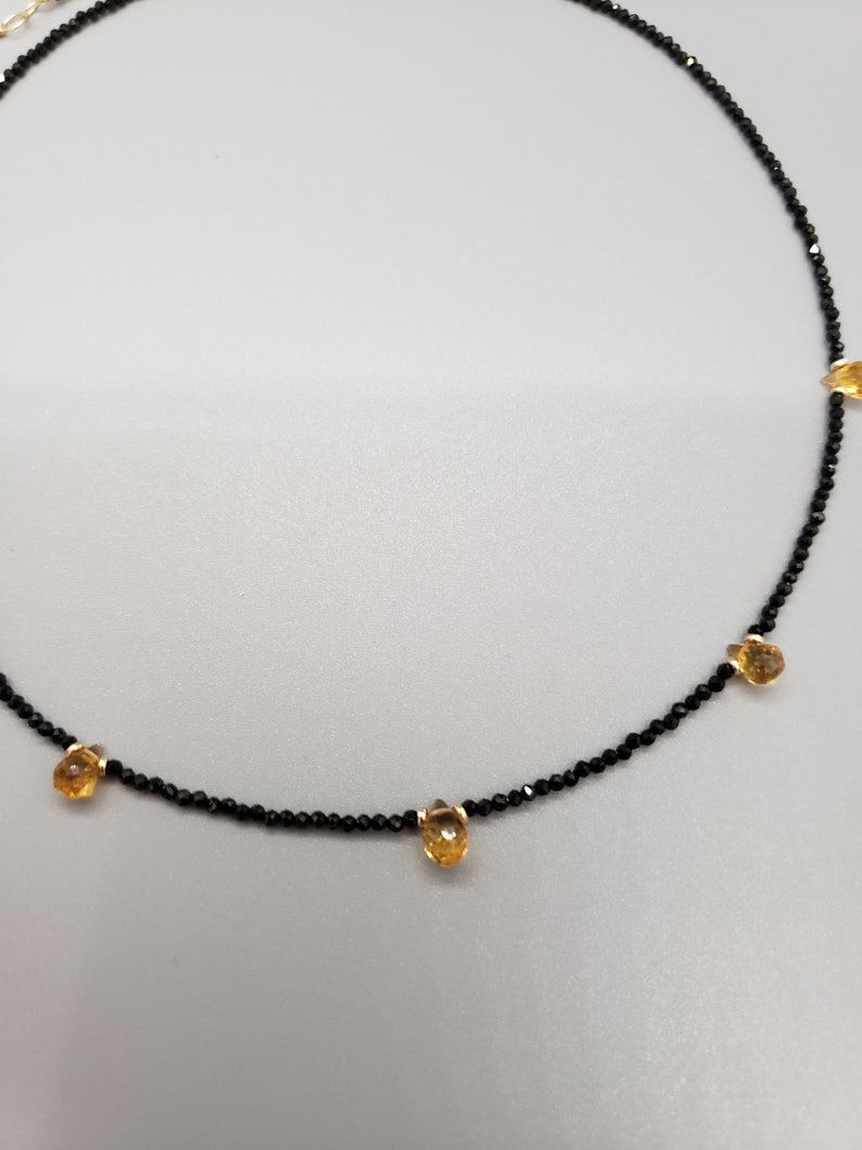 Dainty Spinel Citrine choker image 5