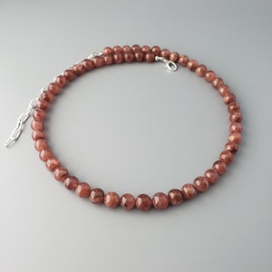 Rhodochrosite Necklace 6mm