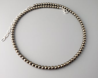 Pyrite Choker AAAA Short Necklace 4mm
