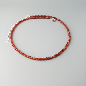 Dainty Carnelian Necklace 3mm