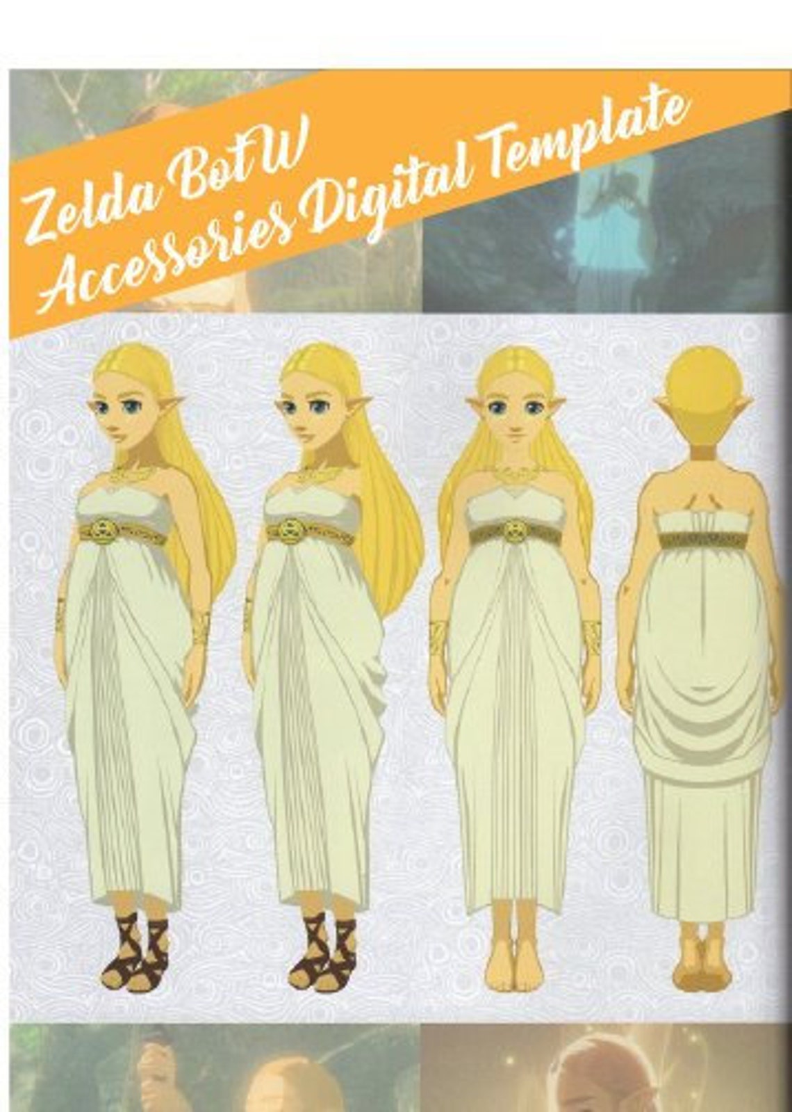 Zelda Botw Accessories Digital Template belt Bracelets & Etsy